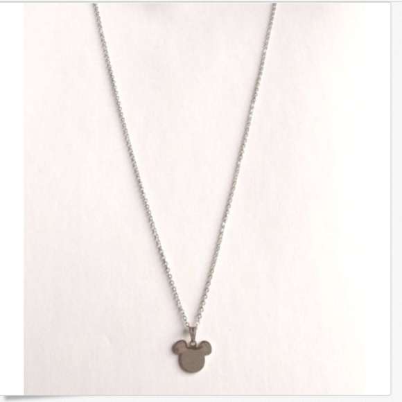 Mickey Mouse Ears Necklace Icon Silver Plated 19" Vintage Disney Disneyana - Picture 6 of 9